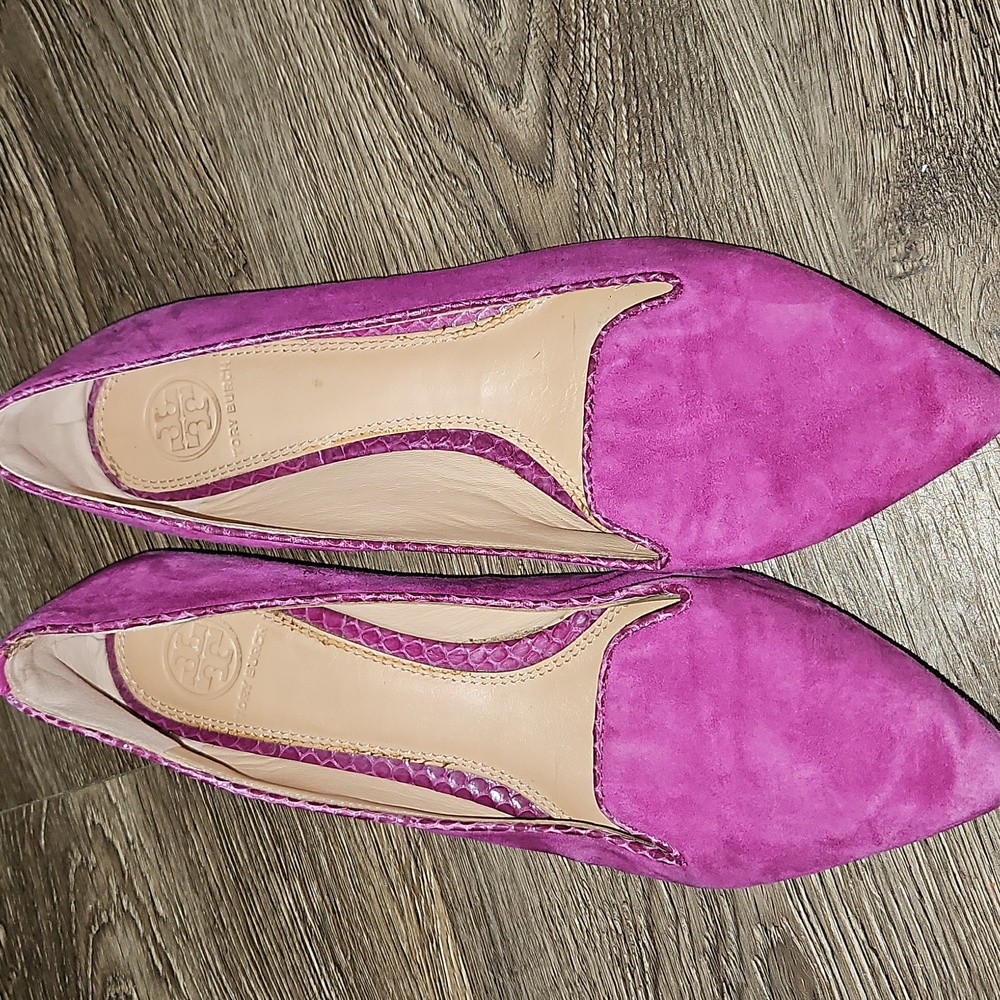 Tory Burch Fuchsia Suede Heels 8m